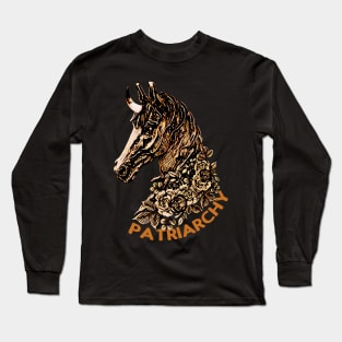 Patriarchy -- Retro Horse Design Long Sleeve T-Shirt